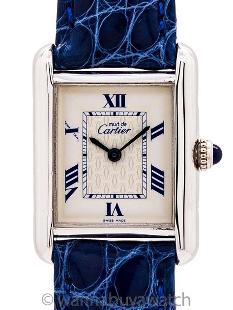 cartier silver|silver cartier watch vintage.